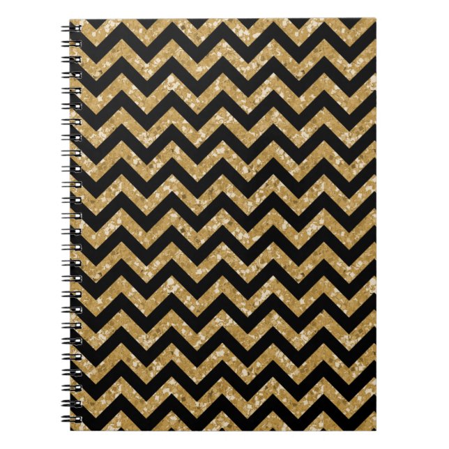 Chevron Glitter Look Notebook (Front)