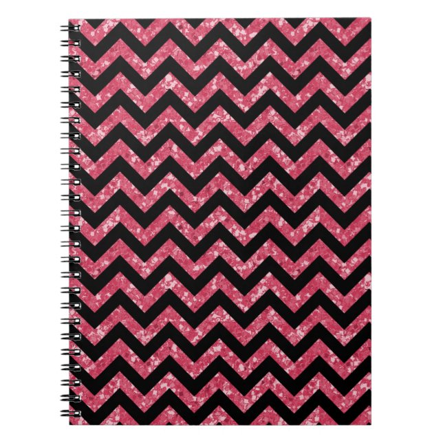 Chevron Glitter Look Notebook (Front)