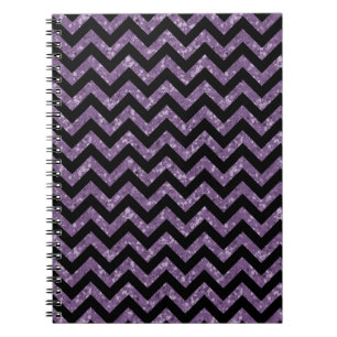 Chevron Glitter Look Notebook