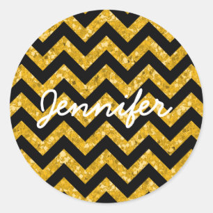 Chevron Glitter Look Stickers