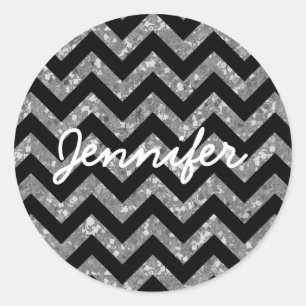 Chevron Glitter Look Stickers