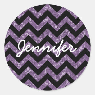 Chevron Glitter Look Stickers