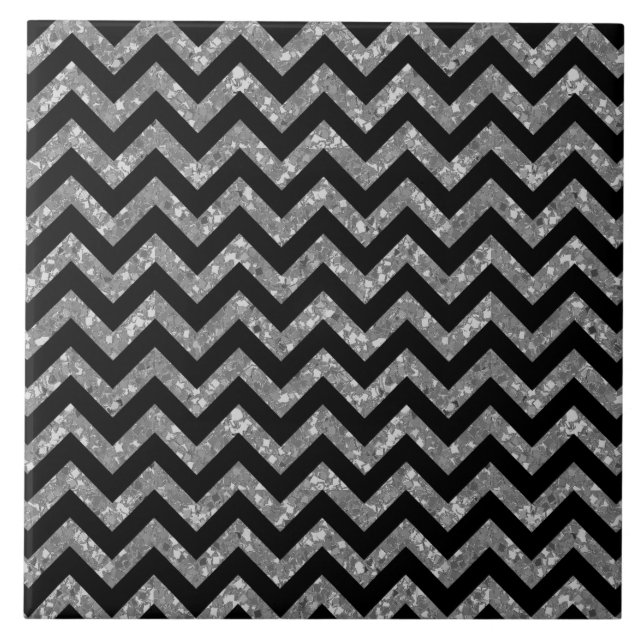 Chevron Glitter Look Tile (Front)