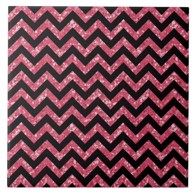 Chevron Glitter Look Tile (Front)
