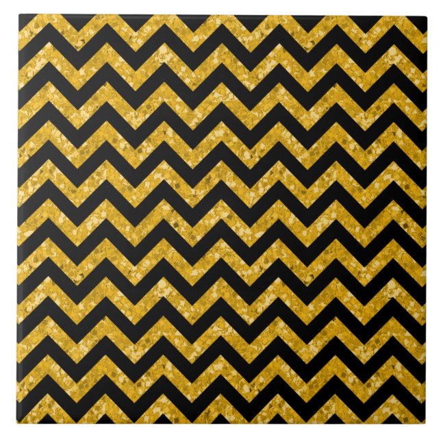 Chevron Glitter Look Tile (Front)