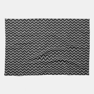Chevron Glitter Look Towel