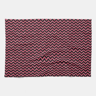 Chevron Glitter Look Towel