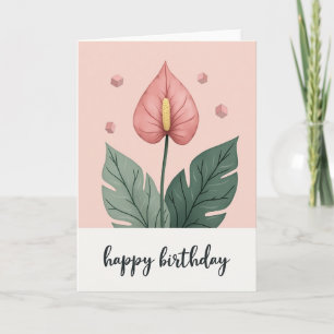 Chevron Green Leaf Card