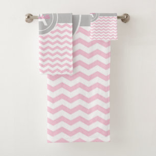 Chevron gris rose
