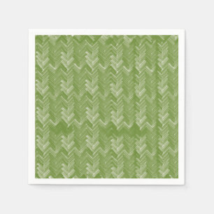 Chevron Herringbone Pattern Forest Green Napkin