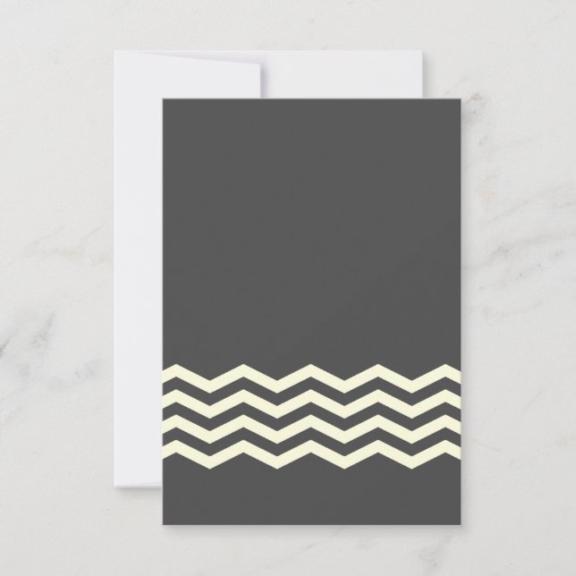 Chevron jaune et gris RSVP (Devant)