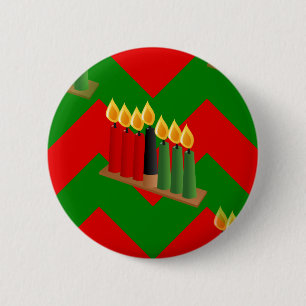 chevron kwanzaa 2 inch round button