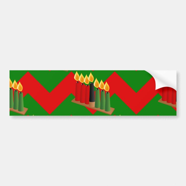 chevron kwanzaa bumper sticker (Front)