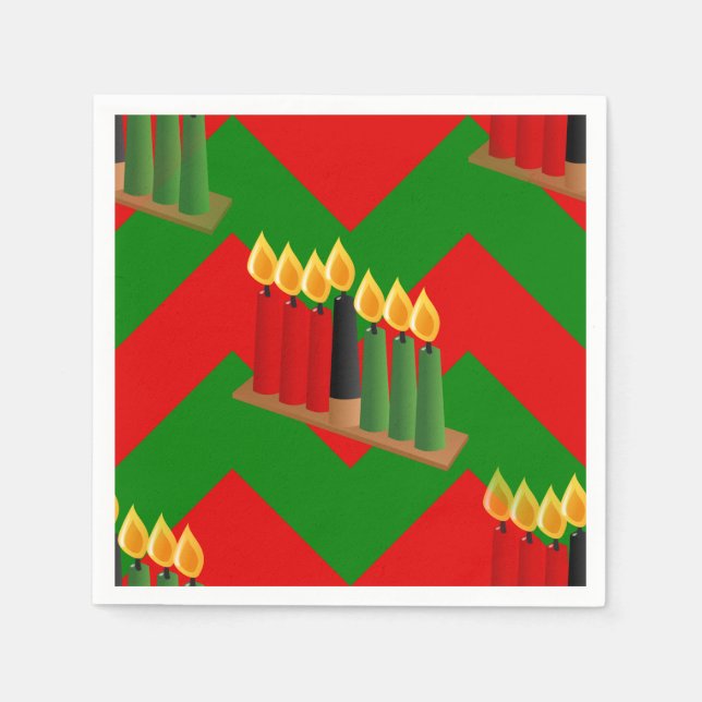 chevron kwanzaa  napkin (Front)