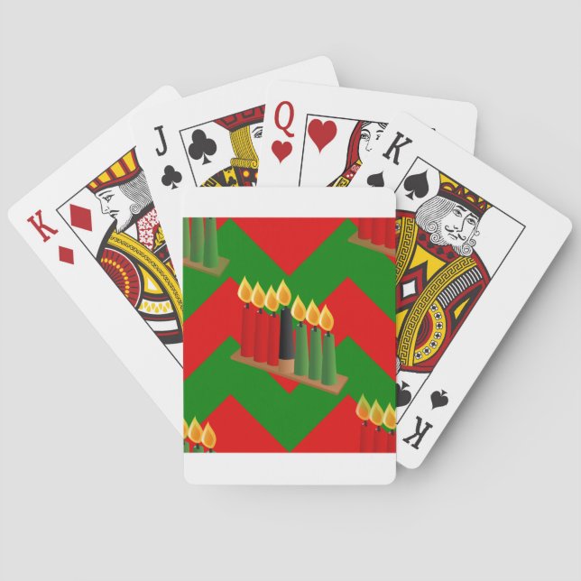 chevron kwanzaa playing cards (Back)