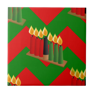 chevron kwanzaa tile