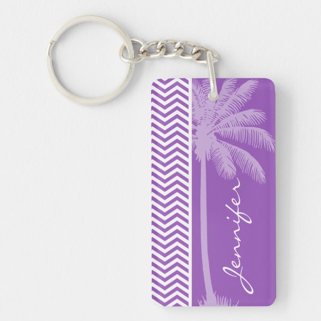 Chevron Lilac profond; Palme d'été (Devant)