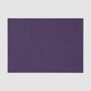 Chevron Line Tissue Paper - Purple on Black