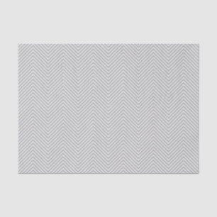 Chevron Line Tissue Paper - White on Gray