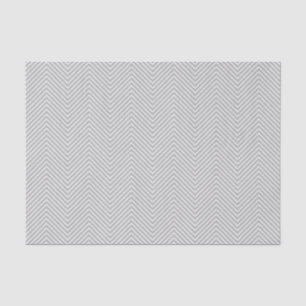 Chevron Line Tissue Paper - White on Grey