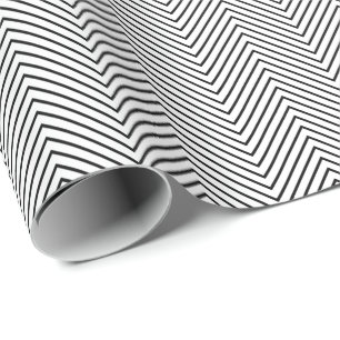 Chevron Line Wrapping Paper - Black on White