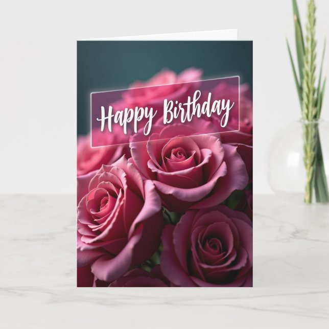 Chevron Magenta Petal Card (Front)