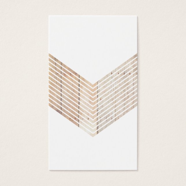 chevron minimaliste blanc avec bois (Devant)