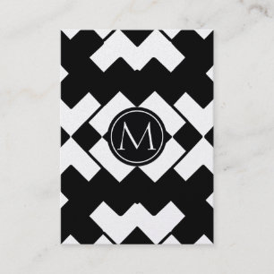 Chevron Modern Monogram. Business Card
