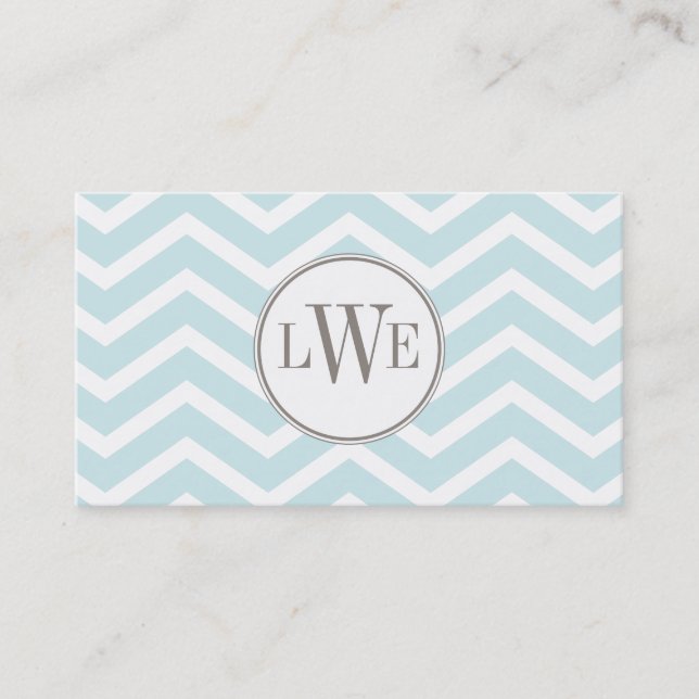 Chevron Monogram Calling Card (Front)
