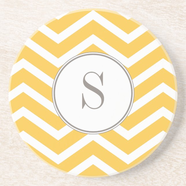 Chevron Monogram Coaster (Front)