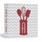 Chevron Monogram Kitchen Utensils Recipe Binder