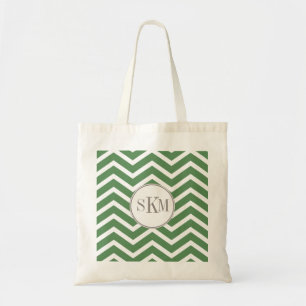 Chevron Monogram Personalized Tote Bag