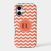 Chevron Monogram Tangerine/Orange iPhone case