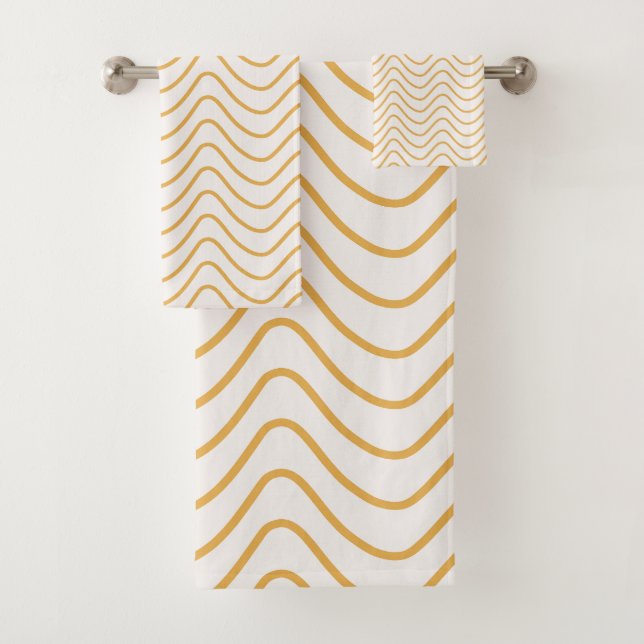 Chevron Motif Jaune Et Crème Zigzag (En situation)