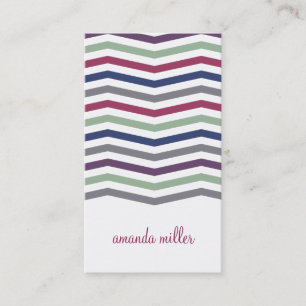 Chevron Multi-Colour Calling Card