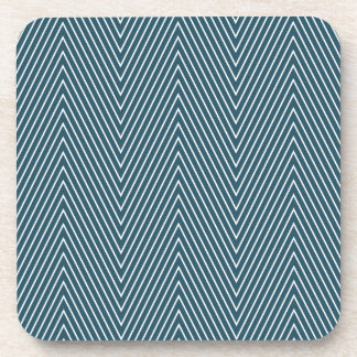chevron navy coaster set
