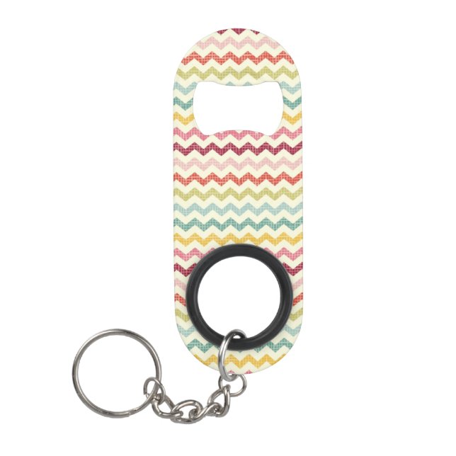 Chevron Pattern 4 Mini Bottle Opener (Front)