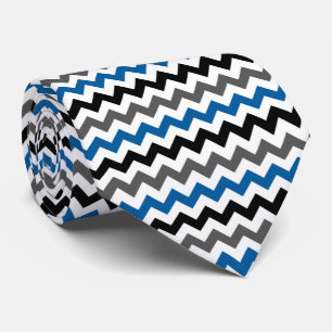 Chevron Pattern Background Blue Grey Black White Tie
