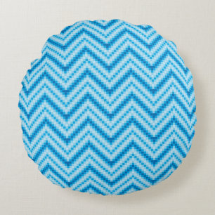 Chevron Pattern Background Round Pillow