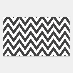 Chevron Pattern Black White Geometric Art Designs Sticker