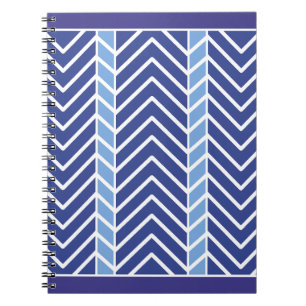 Chevron Pattern Blue Notebook