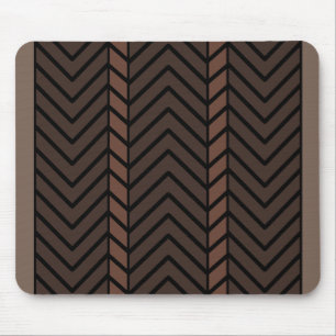 Chevron Pattern Brown Mouse Pad