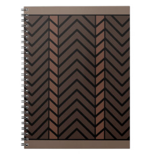 Chevron Pattern Brown Notebook