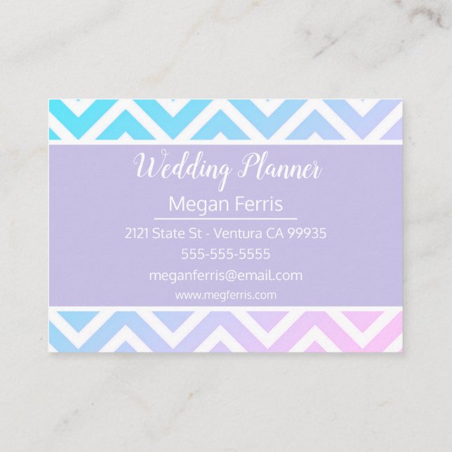 Chevron Pattern Business Card (Back)