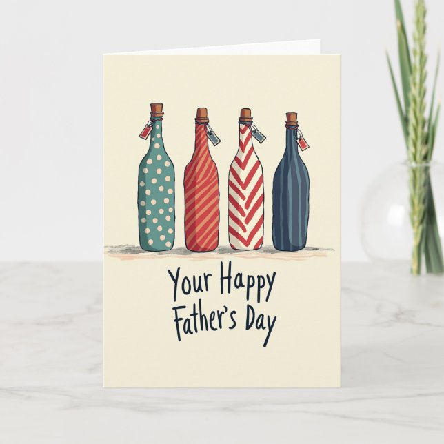 Chevron Pattern Fathers Day Card (Front)
