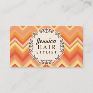 Chevron Pattern Hair Stylist Appointment Cards