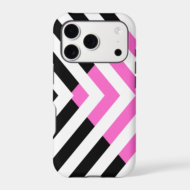 Chevron Pattern in Pink and Black (Back)