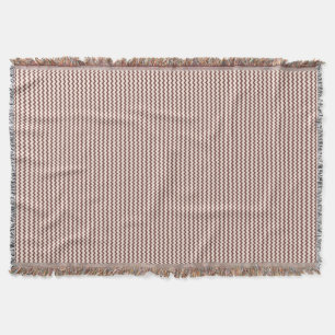 Chevron pattern natural warm brown and pale pink throw blanket