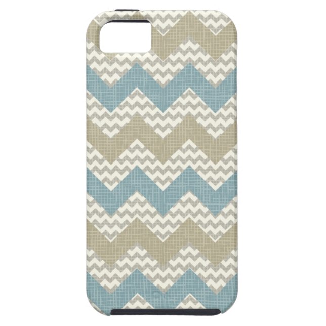 Chevron pattern on linen texture Case-Mate iPhone case (Back)