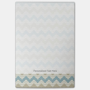 Chevron pattern on linen texture post-it notes